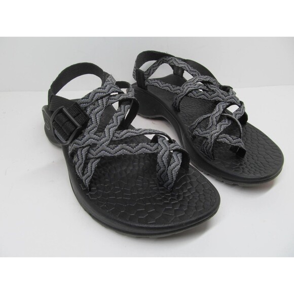 Chaco Updraft Eco Tread  Sandals Black Waves Womens Size 8 M (J105182) Excellent - Picture 9 of 12